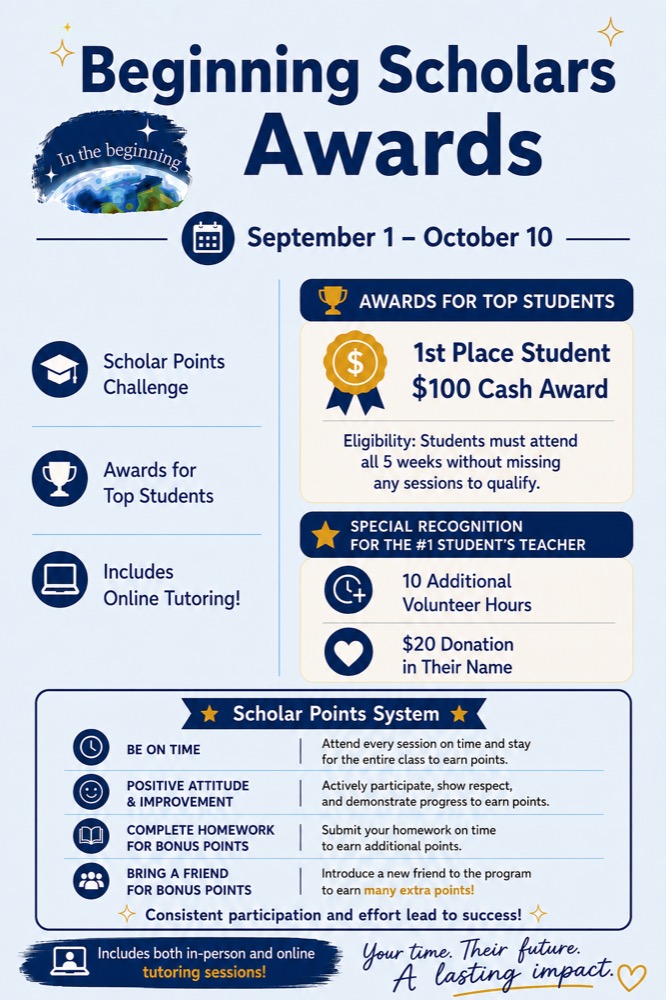 Beginning Scholars Awards poster